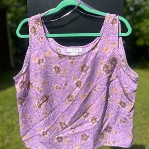 Vintage 90s Purple Floral Tank Top